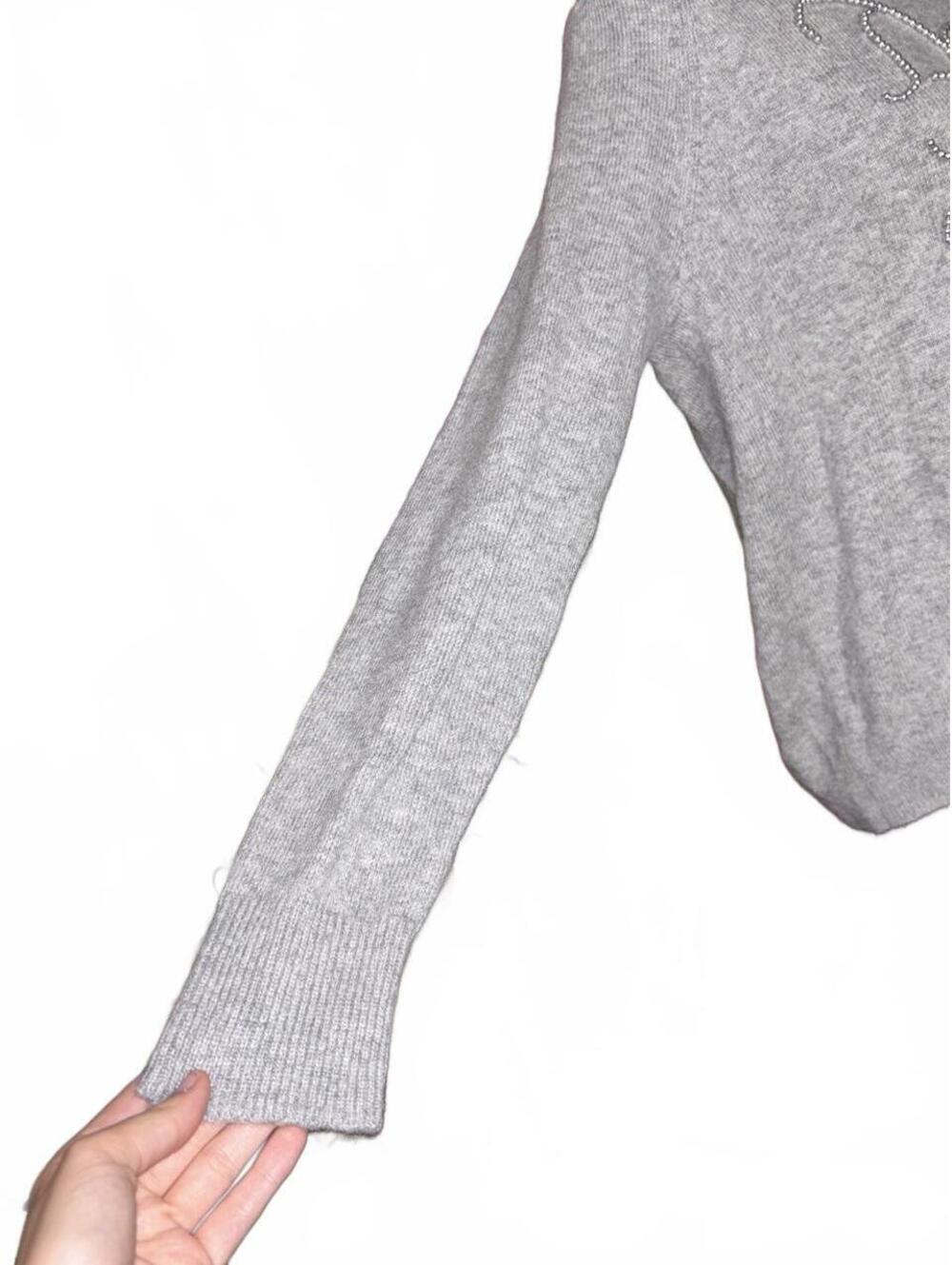 H&M Fine-Knit Grey Christmas Holiday Jumper - Picture 6 of 8